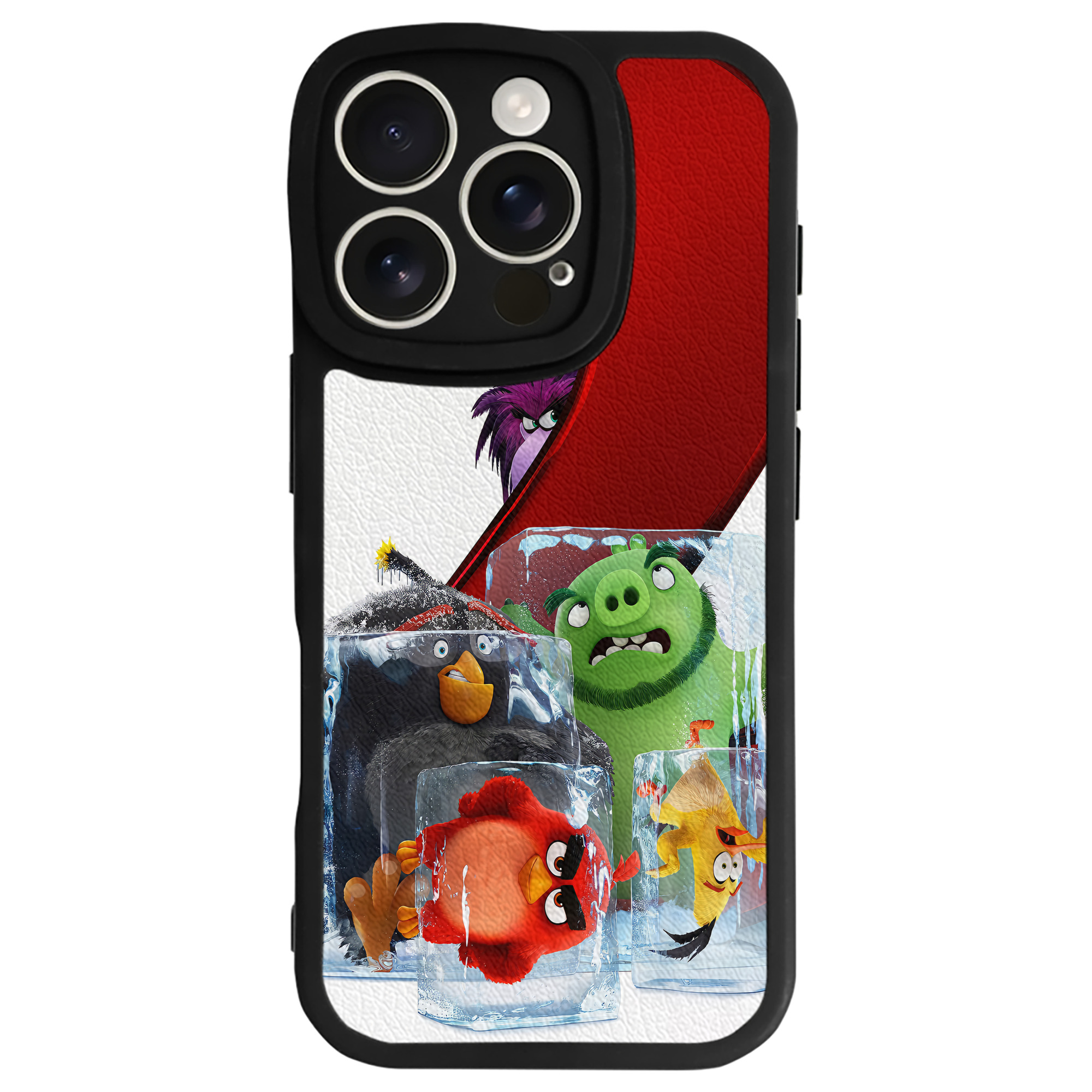（画像用） Angry Birds アングリーバード 【iPhone 16シリーズ対応】シリコンスマホケース（レザー調） 材質：シリコン